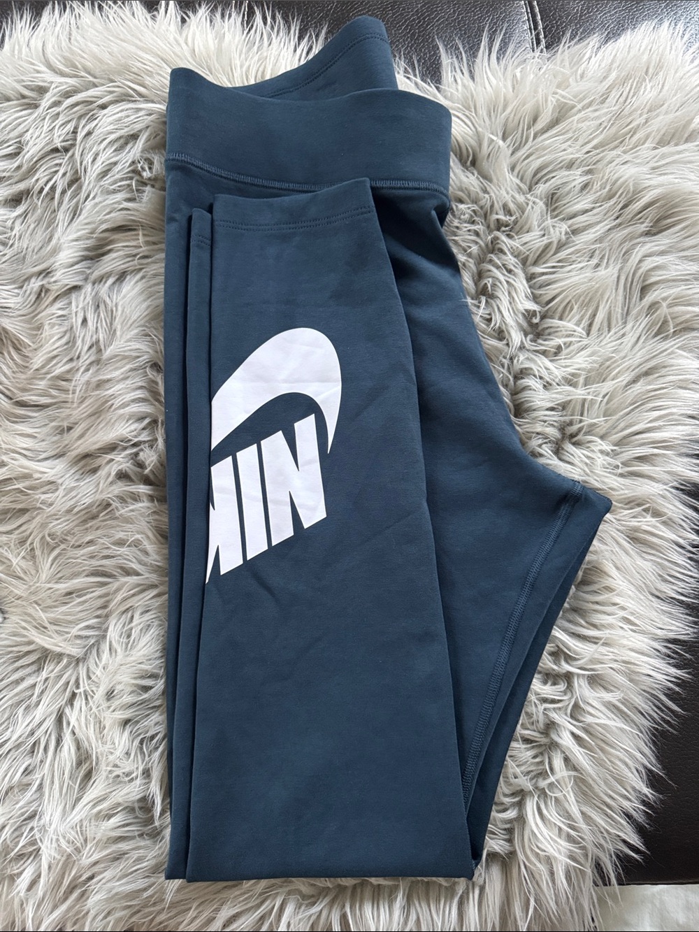 Nike' Teal-Blue Logo Leggings